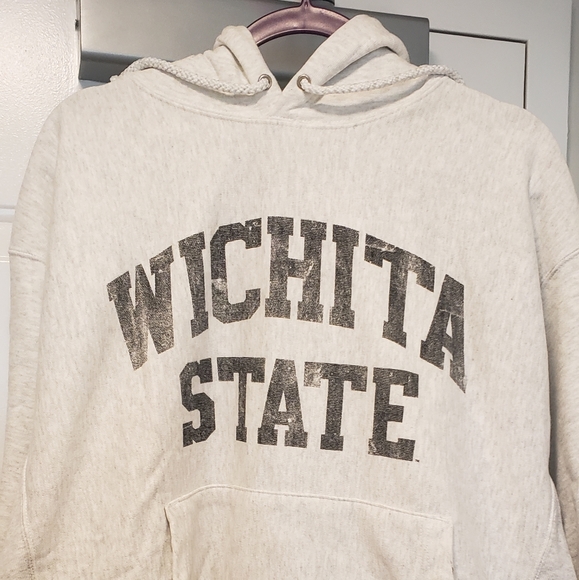 Vintage Champion Reverse Weave Hoodie 2000 Wichita State University Kansas - Picture 2 of 7